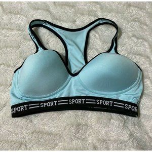 Women's ACX cross-fit Athletic Sports Bra Size Medium M Teal Green